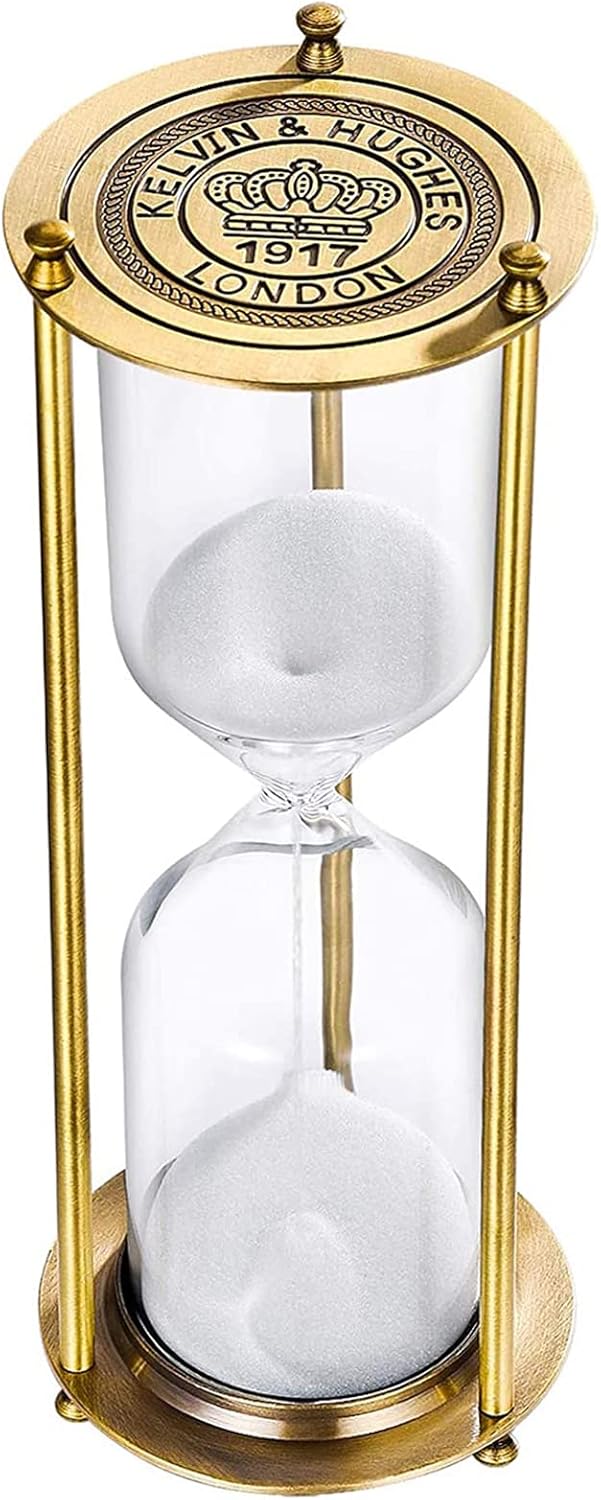 Home Cooking Game - 2 Minute Antique Brass Sand Timer,