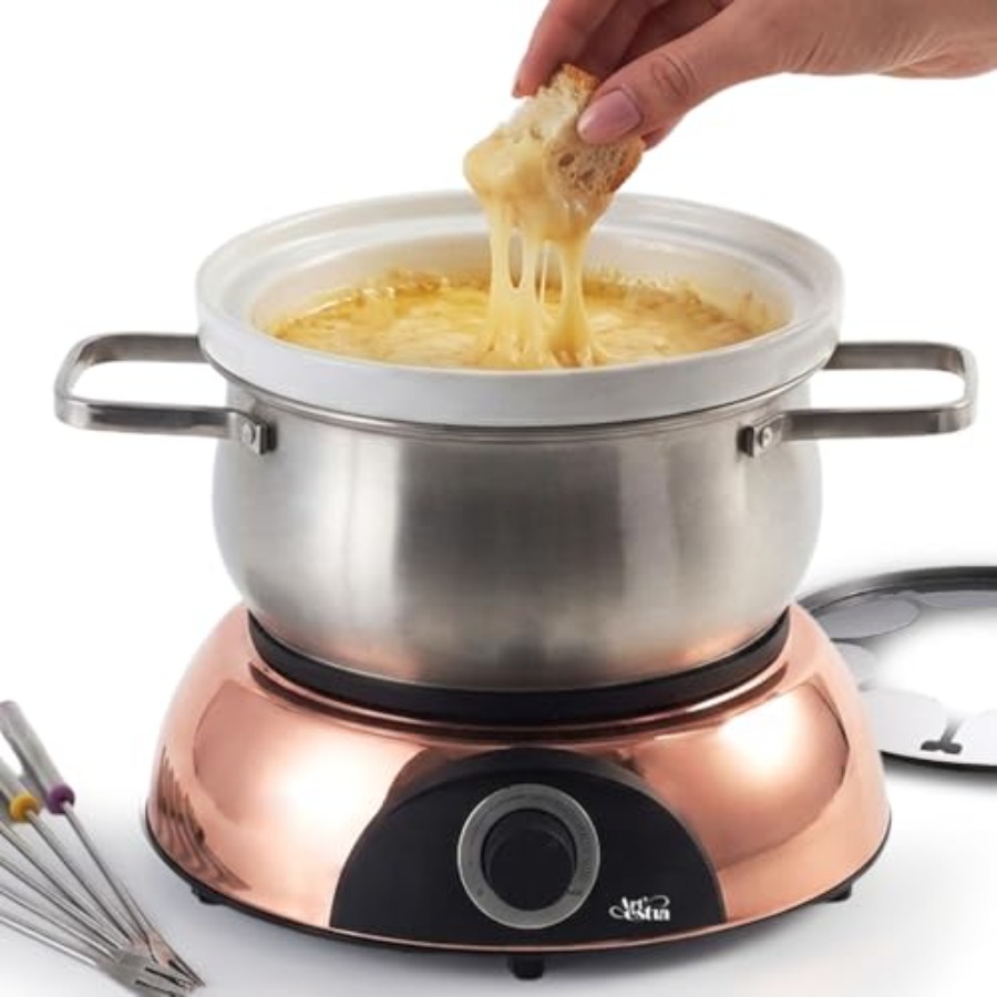 Fondue Pot Ceramic - Artestia Electric Fondue Pot Set, 2.6QT,