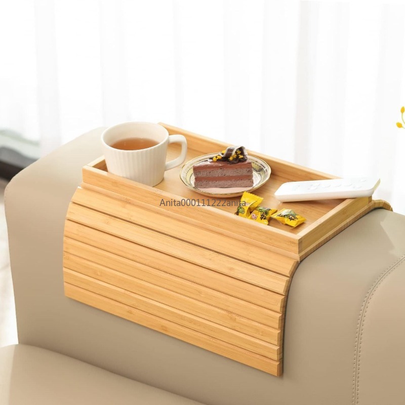 Home Cooking Food - Solid Wood Sofa Armrest Tray, Home