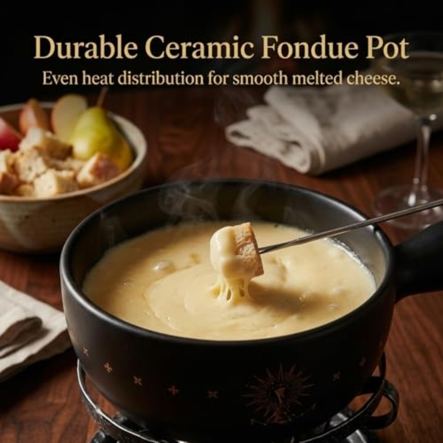 Ceramic Fondue Pot Set for Che - Fondue Pot Ceramic のレビューと価格