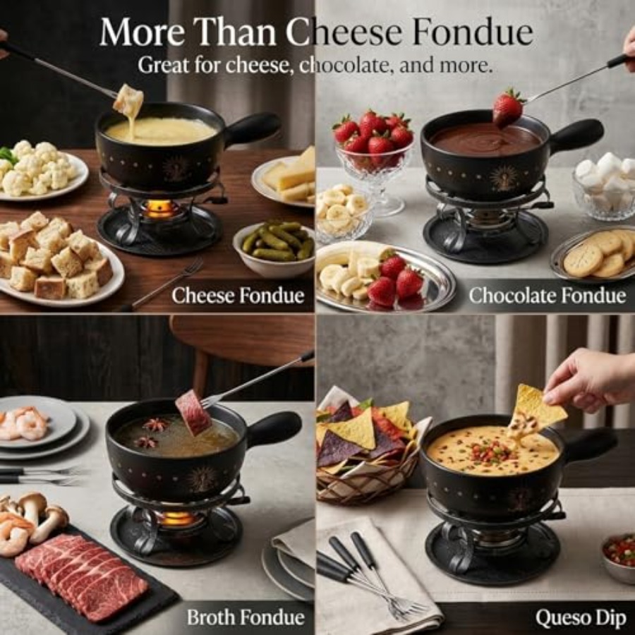 Ceramic Fondue Pot Set for Che - Fondue Pot Ceramic のレビューと価格