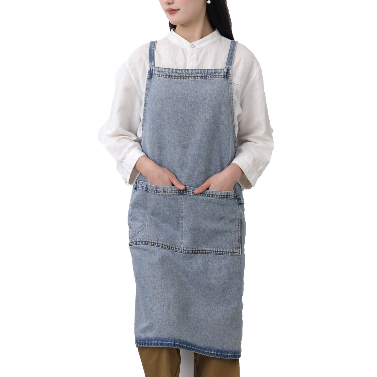 Denim Apron Cotton Korean Canv - Home Cooking Work のレビューと価格