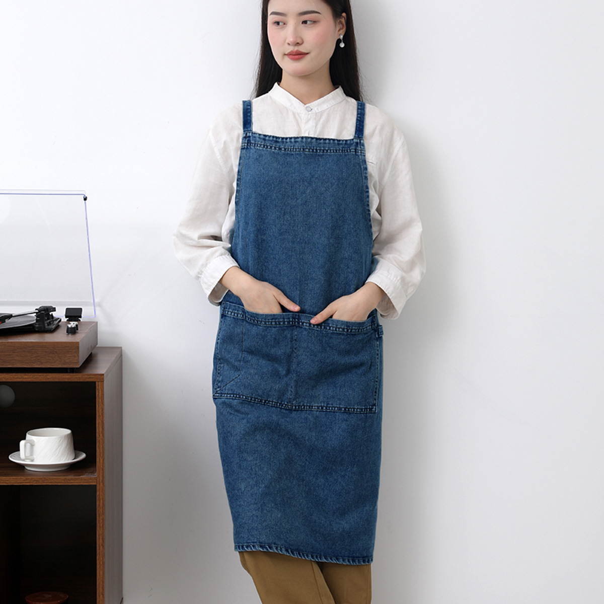 Denim Apron Cotton Korean Canv - Home Cooking Work のレビューと価格