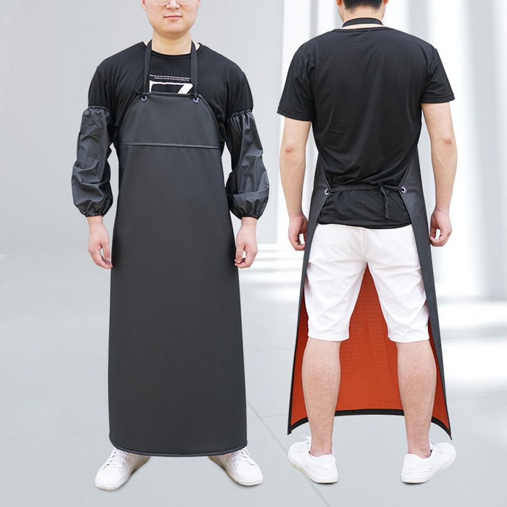 Soft PU Leather Kitchen Apron  - Home Cooking Work のレビューと価格