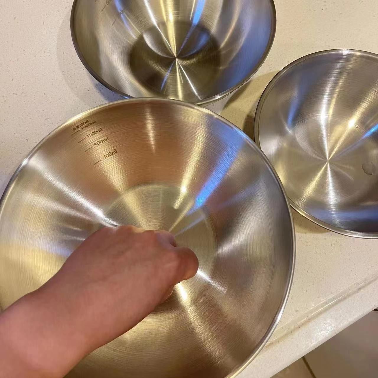 1-3 Stainless Steel Bowl Set w - Home Cooking Food のレビューと価格
