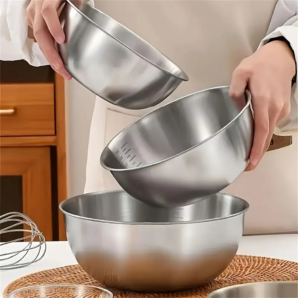 1-3 Stainless Steel Bowl Set w - Home Cooking Food のレビューと価格