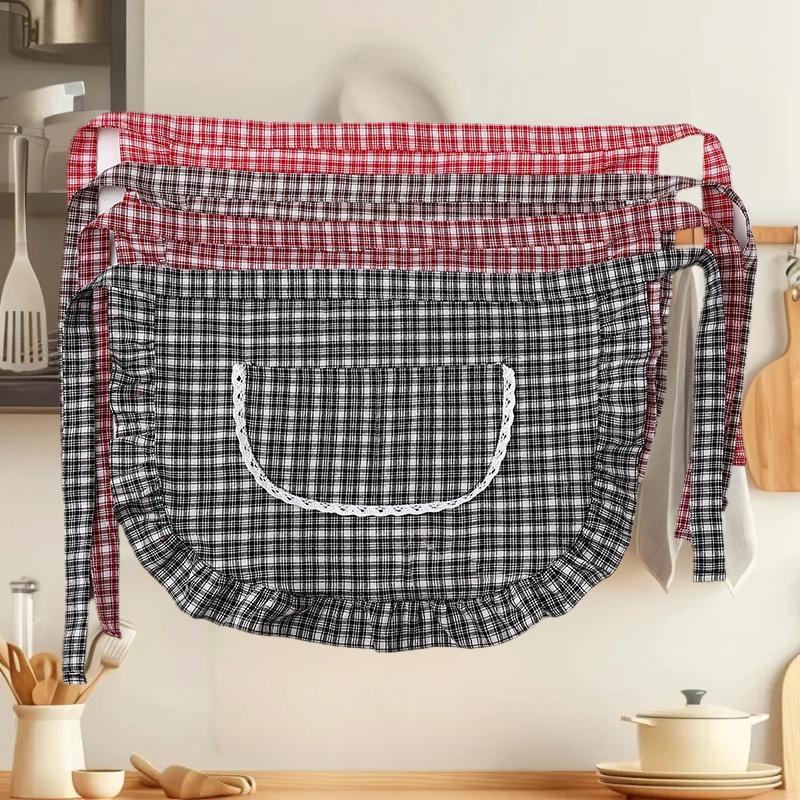 Apron Square Check Half Waist  - Home Cooking Work のレビューと価格