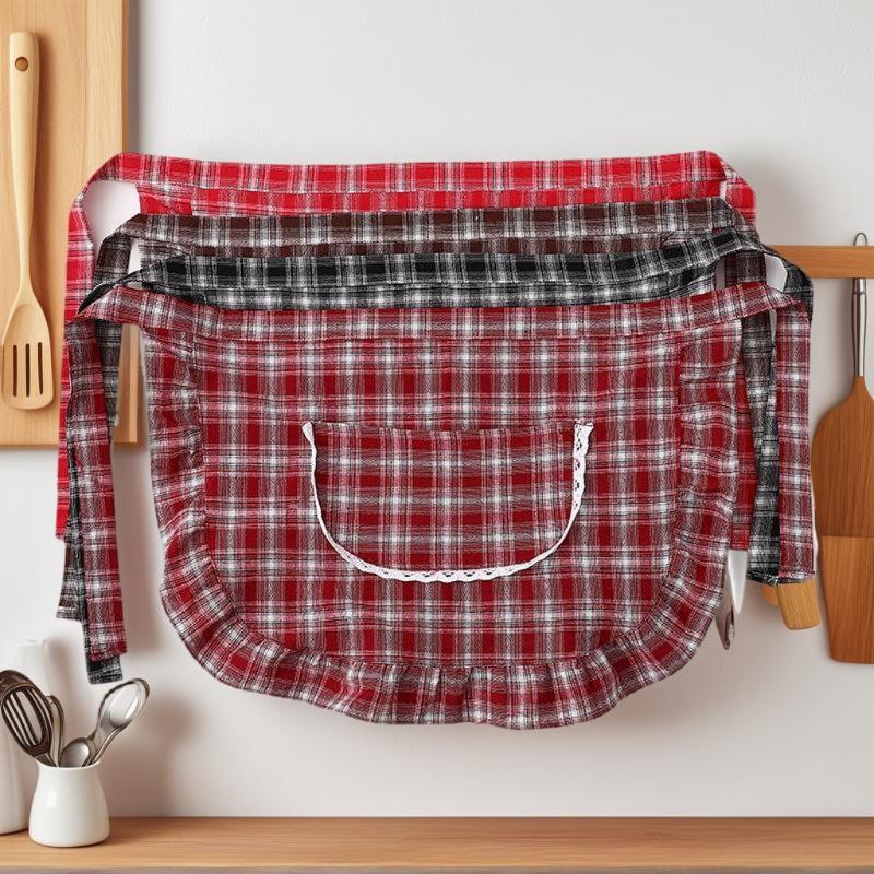 Apron Square Check Half Waist  - Home Cooking Work のレビューと価格