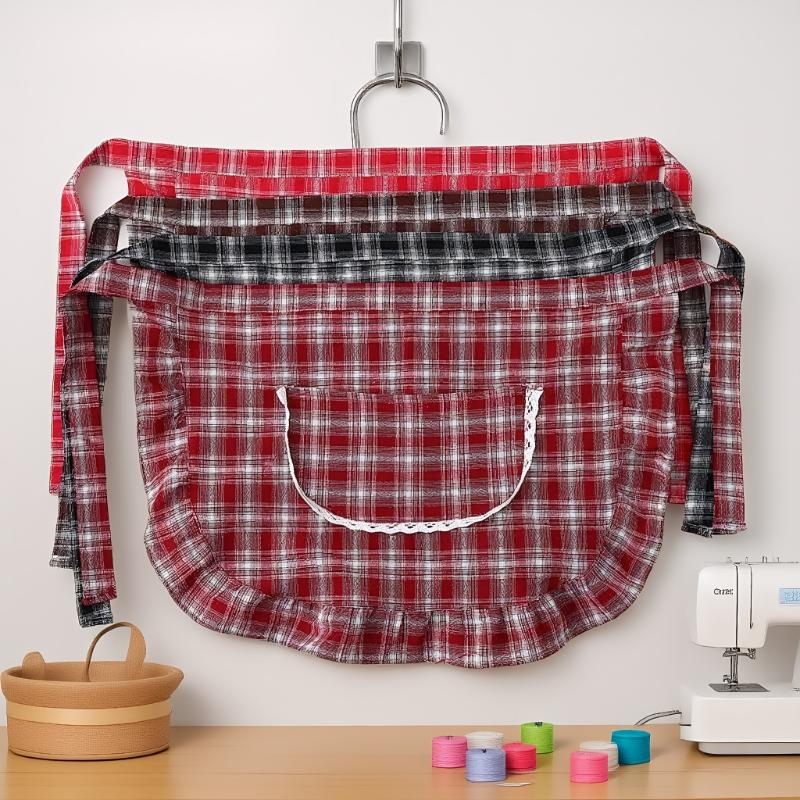 Apron Square Check Half Waist  - Home Cooking Work のレビューと価格
