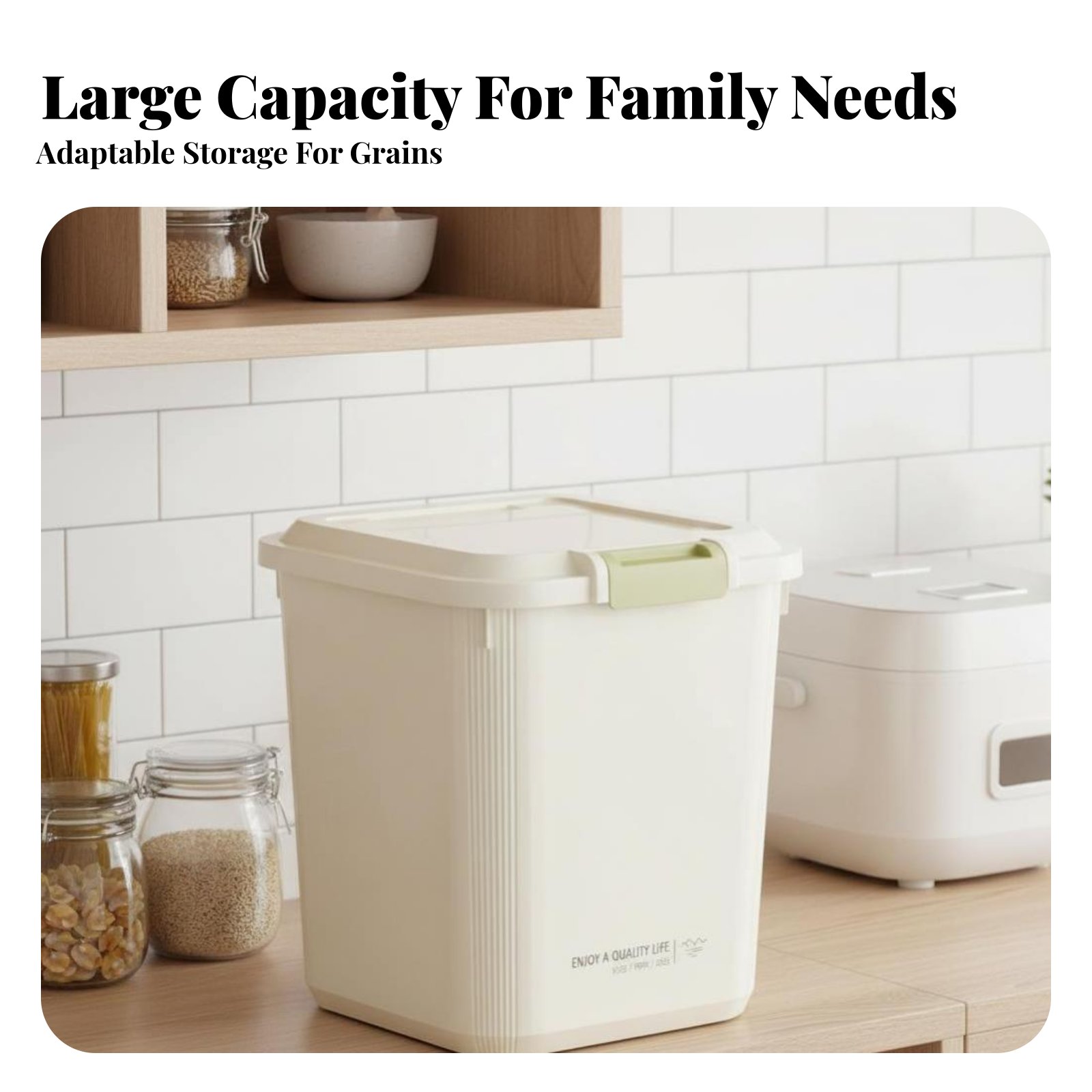 Wheeled Grain Container Moistu - Home Cooking Food のレビューと価格