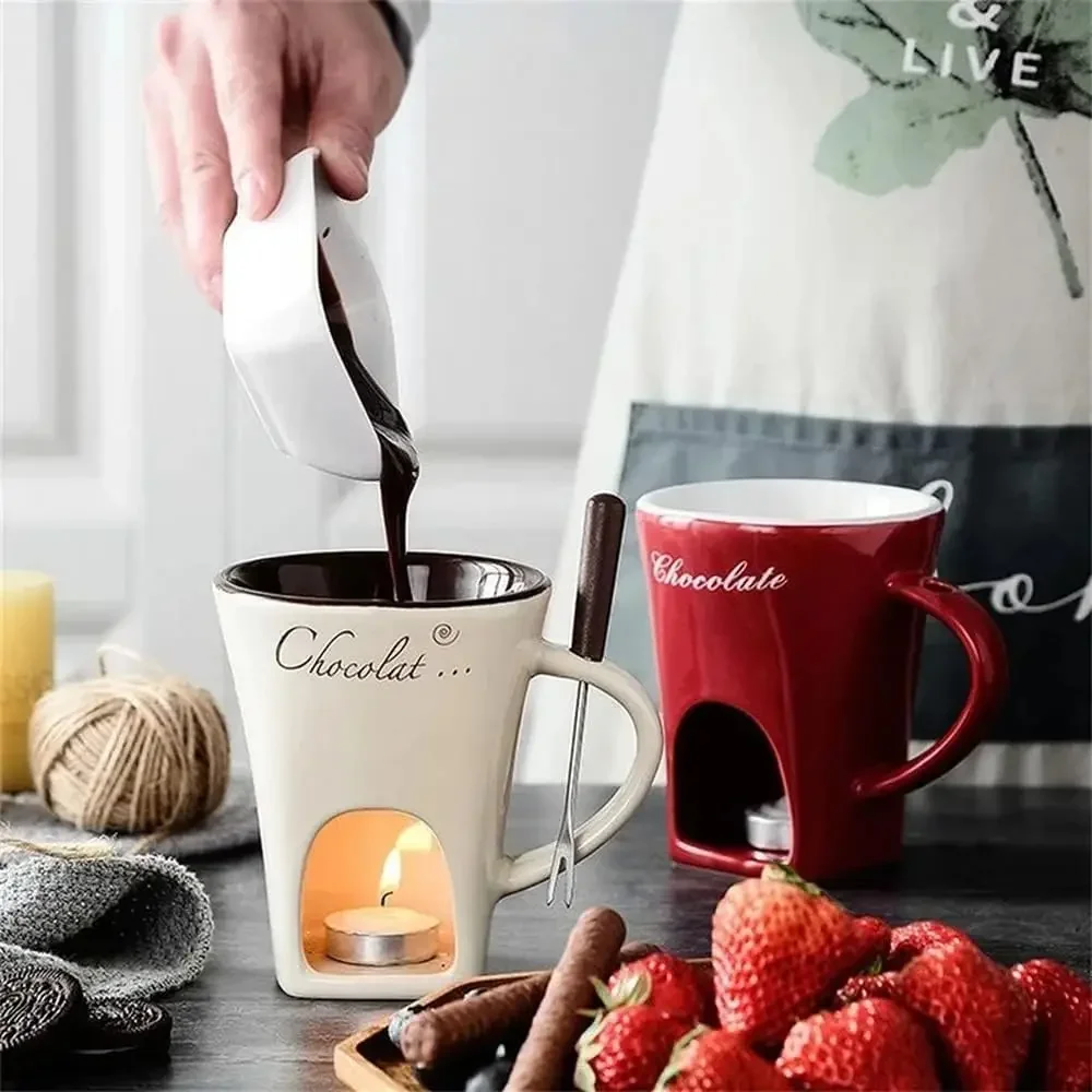 New Small Fondue Mug Set Perso - Fondue Pot Ceramic のレビューと価格