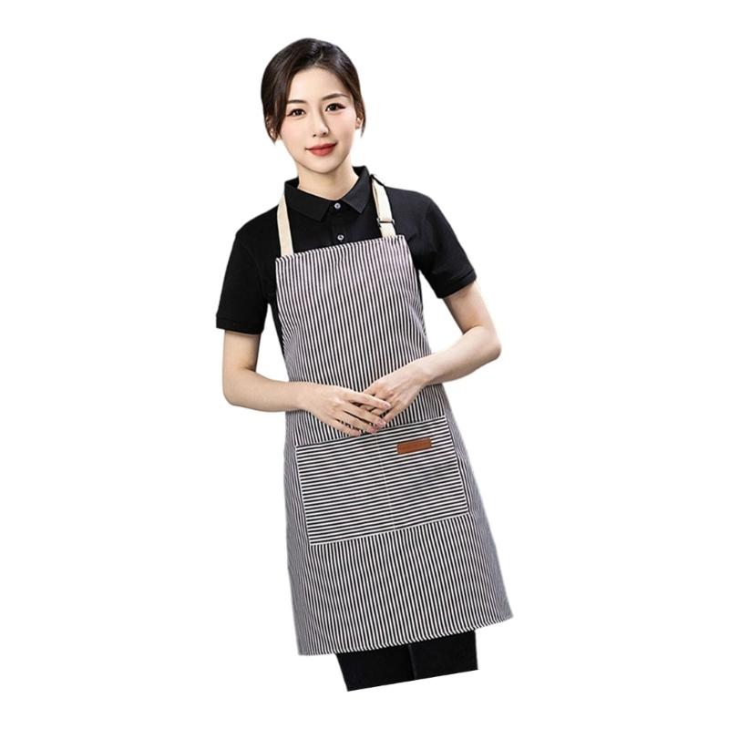 G6KF Striped Kitchen Apron Wit - Home Cooking Work のレビューと価格