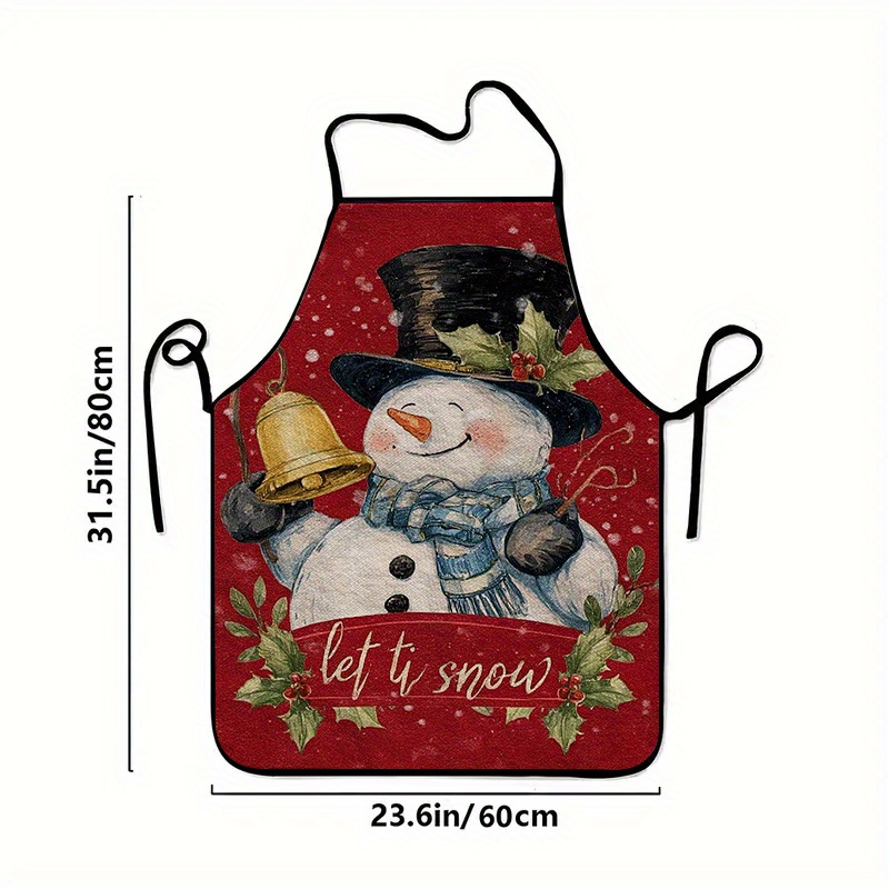 Christmas Snowman Print Apron, - Home Cooking Work のレビューと価格