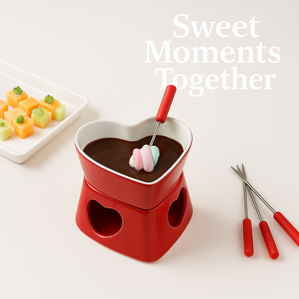 320ml Ceramic Heart-Shaped Fon - Fondue Pot Ceramic のレビューと価格