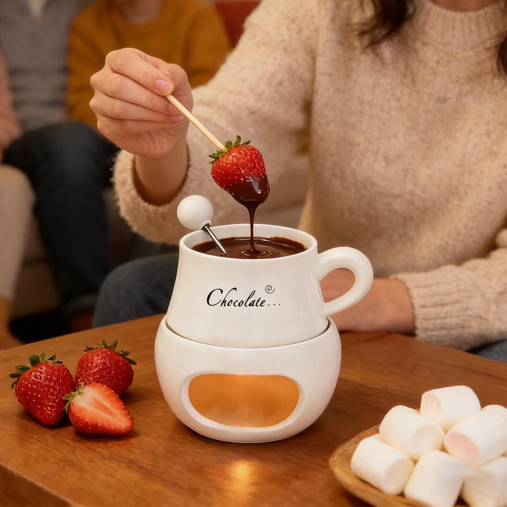 Chocolate Fondue Cup Ceramic W - Fondue Pot Ceramic のレビューと価格