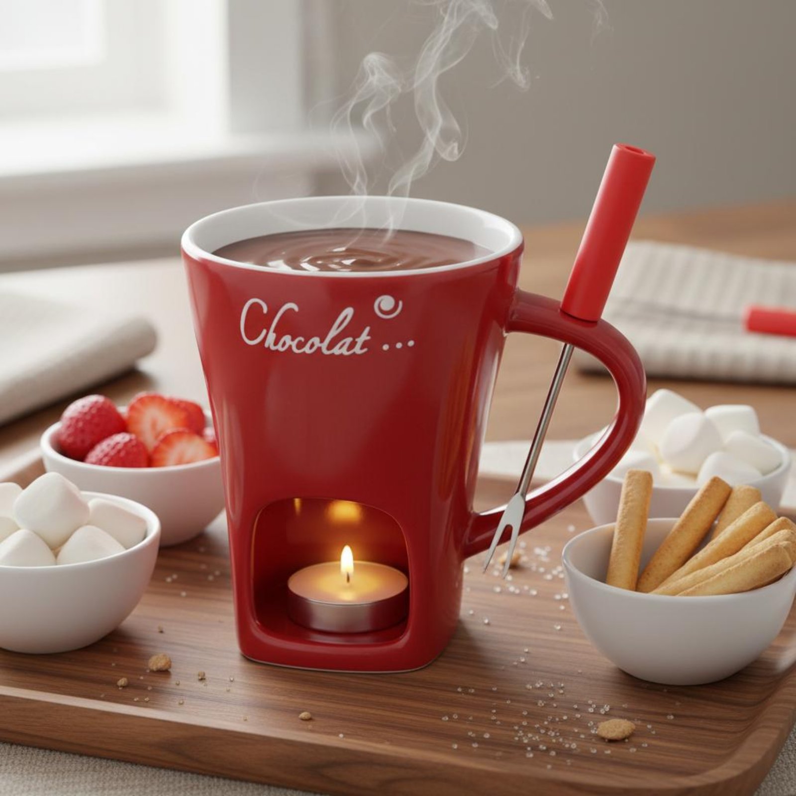 Chocolate Fondue Mug Versatile - Fondue Pot Ceramic のレビューと価格