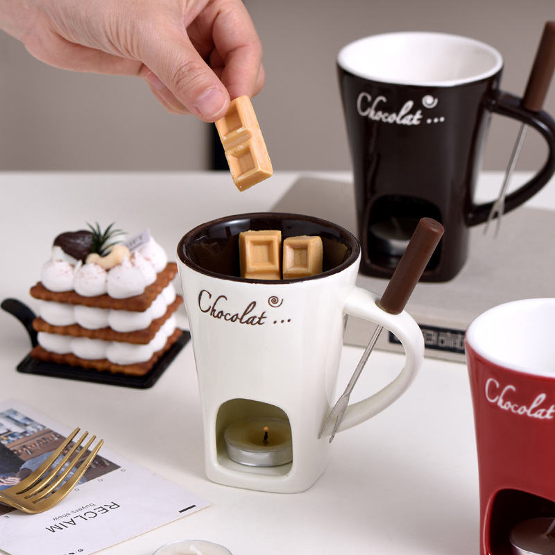 Fondue Mug Cheese Butter Melt  - Fondue Pot Ceramic のレビューと価格